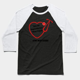 Super Heroes healthcare T-shirt design Baseball T-Shirt